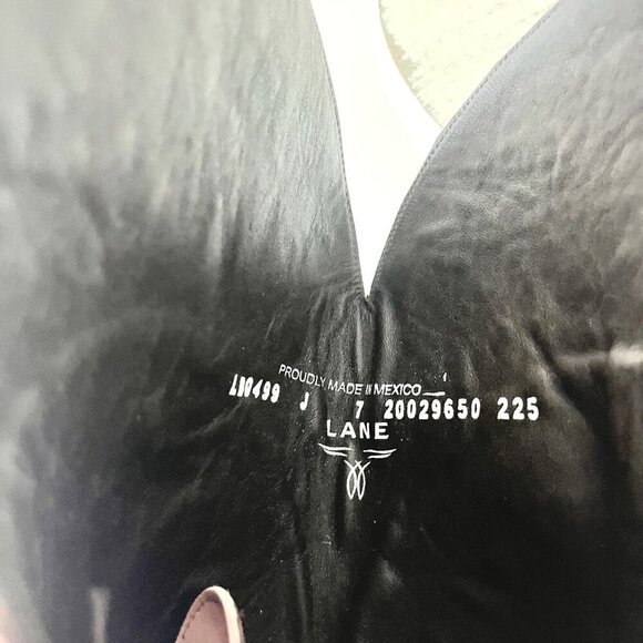 Lane LEXINGTON Over the Knee Womens Cowboy Boots 7 Pink Western Cowgirl Lace up - Picture 12 of 14